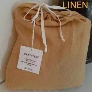 Bestitch 100% Linen KING Duvet Cover bronze gold, No Shams